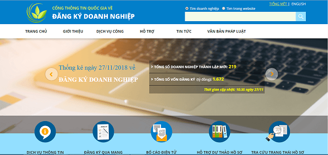 THỦ TỤC ĐĂNG KÝ THÀNH LẬP DOANH NGHIỆP QUA MẠNG THÔNG TIN ĐIỆN TỬ 